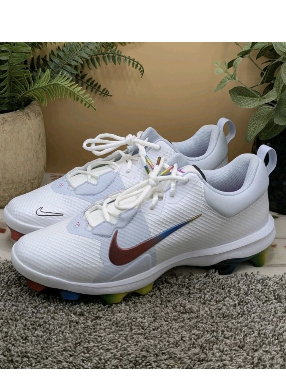 Size 12 - Nike Force Trout 9 Pro MCS Rainbow Mens Cleats Baseball Sports Shoes